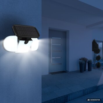 Globo TORQEN LED Solar Wall Light with Motion Sensor for Outdoor Path Lighting