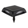 Globo AKRON LED Modern Square Solar Wall Light with Switch for Outdoor Path Lighting