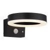 SOLCOR Globo LED Solar Wall Light with Motion Sensor, Modern Outdoor Path Light