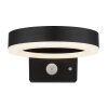 SOLCOR Globo LED Solar Wall Light with Motion Sensor, Modern Outdoor Path Light