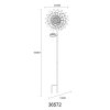 Globo ROSALI LED antique outdoor solar garden stake light windmill tulip, 3000 K, 6 W