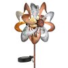Globo ROSALI LED rose solar garden stake light, flower wind spinner for paths