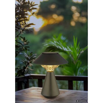 Globo ISALIE Solar Table Lamp LED Outdoor Table Lamp ø 18 cm 3000 Kelvin