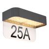 Globo NUMERO LED solar house number light with motion sensor 6 Watt 3000 Kelvin