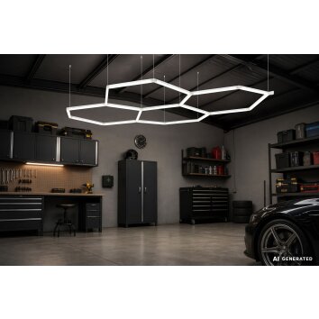 Globo Honeycomb LED Modular Hexagon Ceiling Light for Garage 11400 lm 4000 K 114 W
