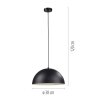 SCHÖNER WOHNEN-Kollektion ALI dining table pendant light, semi-circular, 38 cm