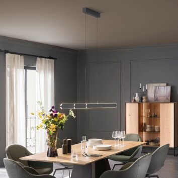 SCHÖNER WOHNEN-Kollektion ADRIANA ROUND LED linear height-adjustable pendant light, 2-light