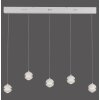 SCHÖNER WOHNEN-Kollektion LINI LED 5-light dining table pendant light, height adjustable