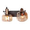 Steinhauer Wall Light Glaslic with adjustable amber glass shades for bedside reading