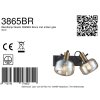 Steinhauer Wall Light Glaslic with adjustable amber glass shades for bedside reading
