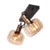 Steinhauer Wall Light Glaslic with adjustable amber glass shades for bedside reading
