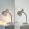 Paul Neuhaus white table lamp FLEXI, adjustable ribbed neck, 2700-5000 Kelvin