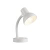 Paul Neuhaus white table lamp FLEXI, adjustable ribbed neck, 2700-5000 Kelvin