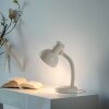 Paul Neuhaus white table lamp FLEXI, adjustable ribbed neck, 2700-5000 Kelvin