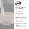 Paul Neuhaus white table lamp FLEXI, adjustable ribbed neck, 2700-5000 Kelvin