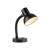 Leuchten Direkt Gooseneck Table Lamp FLEXI, adjustable, black shade for desk reading