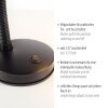 Leuchten Direkt Gooseneck Table Lamp FLEXI, adjustable, black shade for desk reading