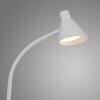 Leuchten Direkt adjustable LED floor lamp PIXIE with curved arm and white shade