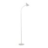 Leuchten Direkt adjustable LED floor lamp PIXIE with curved arm and white shade