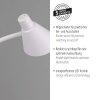 Leuchten Direkt adjustable LED floor lamp PIXIE with curved arm and white shade