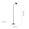Leuchten Direkt LED adjustable curved-arm floor lamp PIXIE, warm white 3000 Kelvin