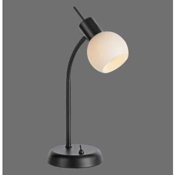 Leuchten Direkt Adjustable Table Lamp LOKI, modern gooseneck for bedside reading