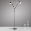 Leuchten Direkt adjustable floor lamp LOKI, opal white shades, 3000 Kelvin warm white