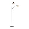 Leuchten Direkt adjustable floor lamp LOKI, opal white shades, 3000 Kelvin warm white