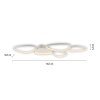 Leuchten Direkt LED ceiling light PEBBLES memory function, 3000 Kelvin warm white