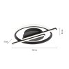 Leuchten Direkt LED ceiling light KORSA, ring-and-bar, memory, warm white 3000 Kelvin