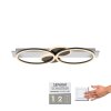 Leuchten Direkt LED ceiling light TROOPER, white overlapping rings, 3000 Kelvin warm white