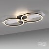 Leuchten Direkt LED ceiling light TROOPER, white overlapping rings, 3000 Kelvin warm white