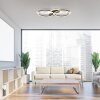 Leuchten Direkt LED ceiling light TROOPER, white overlapping rings, 3000 Kelvin warm white