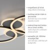 Leuchten Direkt LED ceiling light TROOPER, white overlapping rings, 3000 Kelvin warm white