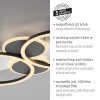 Leuchten Direkt LED ceiling light TROOPER, white overlapping rings, 3000 Kelvin warm white