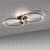 Leuchten Direkt LED ceiling light TROOPER, white overlapping rings, 3000 Kelvin warm white
