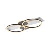 Leuchten Direkt LED ceiling light TROOPER, white overlapping rings, 3000 Kelvin warm white