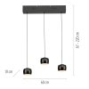 Leuchten Direkt LED Pendant Light BALLINI, height-adjustable, 3000 Kelvin warm white