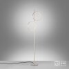 Leuchten Direkt Modern 2-light Ring floor lamp RITUS, silver LED, 3000 Kelvin warm white