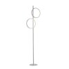Leuchten Direkt Modern 2-light Ring floor lamp RITUS, silver LED, 3000 Kelvin warm white