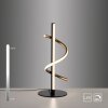 Leuchten Direkt LED Table Lamp Emanda with a brass spiral, warm white 3000 Kelvin