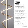 Leuchten Direkt modern LED floor lamp EMANDA with brass spiral, warm white 3000 Kelvin