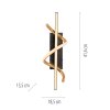 Leuchten Direkt LED spiral wall light Emanda, brass spiral, 3000 Kelvin warm white