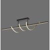 Leuchten Direkt modern LED ceiling light EMANDA with brass waves, 3000 Kelvin warm white