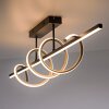 Leuchten Direkt modern LED ceiling light EMANDA with brass waves, 3000 Kelvin warm white