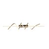 Leuchten Direkt modern LED ceiling light EMANDA with brass waves, 3000 Kelvin warm white