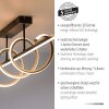 Leuchten Direkt modern LED ceiling light EMANDA with brass waves, 3000 Kelvin warm white