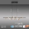 Leuchten Direkt LED pendant light Emanda, brass wave, adjustable, 3000 Kelvin warm white