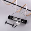Leuchten Direkt LED pendant light Emanda, brass wave, adjustable, 3000 Kelvin warm white