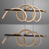Leuchten Direkt LED pendant light Emanda, brass wave, adjustable, 3000 Kelvin warm white